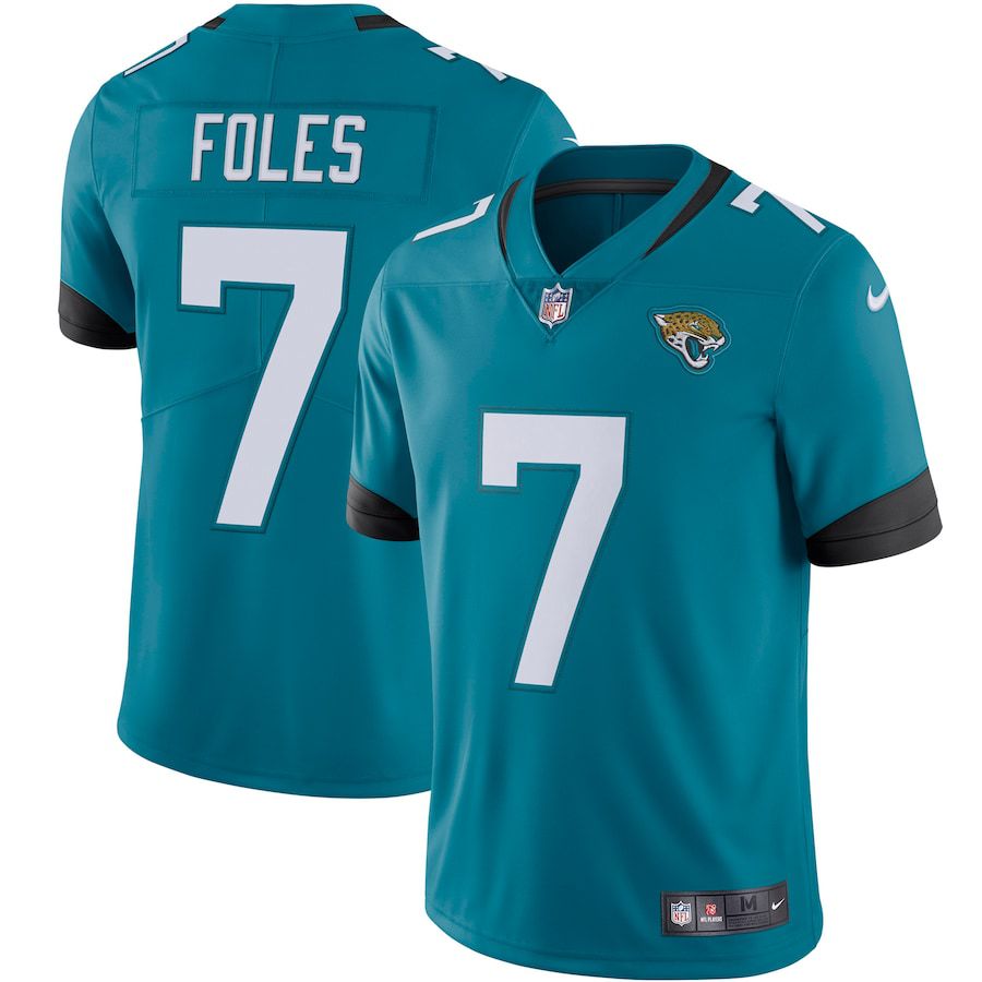 Men Jacksonville Jaguars 7 Nick Foles Nike Green Vapor Limited NFL Jersey